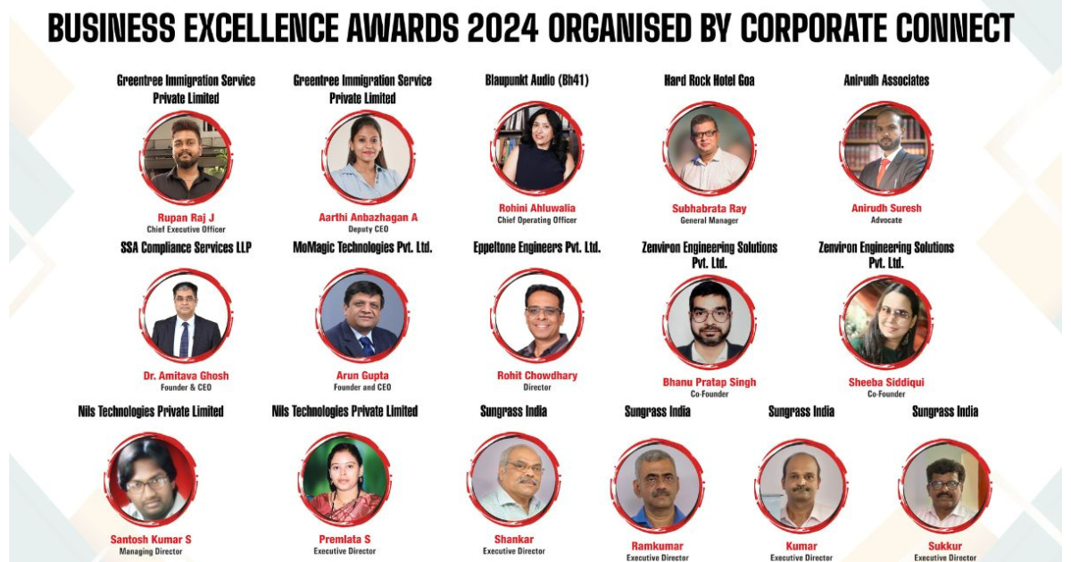 BUSINESS EXCELLENCE AWARDS 2024 ORGANISED BY CORPORATE CONNECT